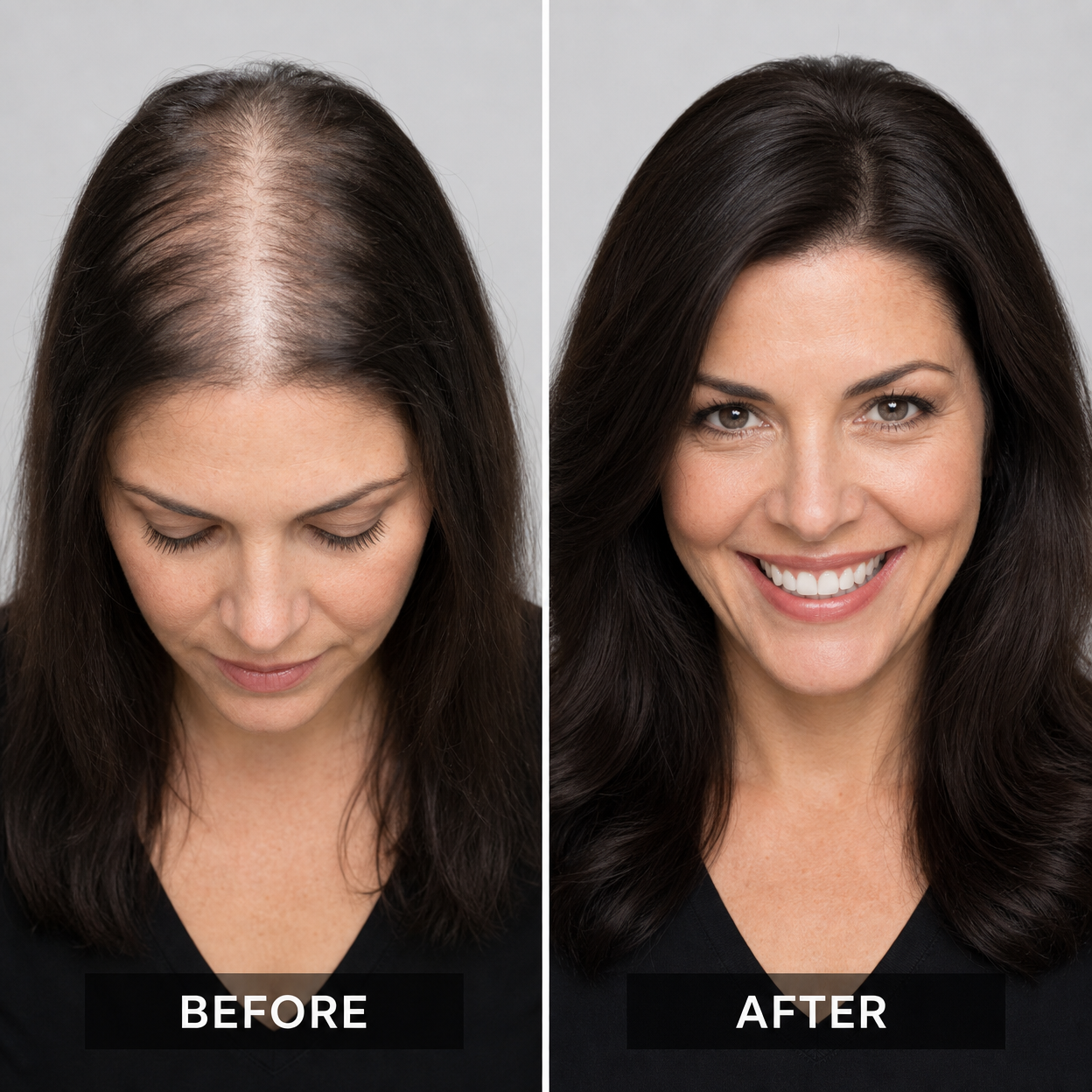 Sofia R. before and after transformation